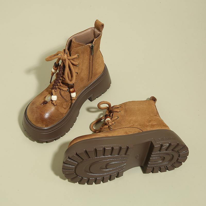 Niche design platform Martin boots women's 2025 new British style retro versatile height-increasing small casual shoes
