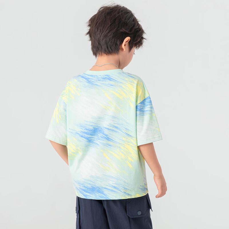 Boy's Sketch Tie-Dye Print Cooling T-Shirt