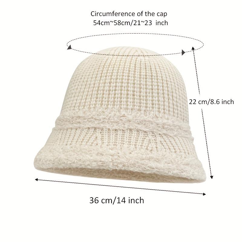 Temperament women Knitted Bucket Hat Breathable Basin Cap Solid Color Hollow Out Woven Fisherman Hat Vacation Soft Fabric Hat, Headwear Accessory