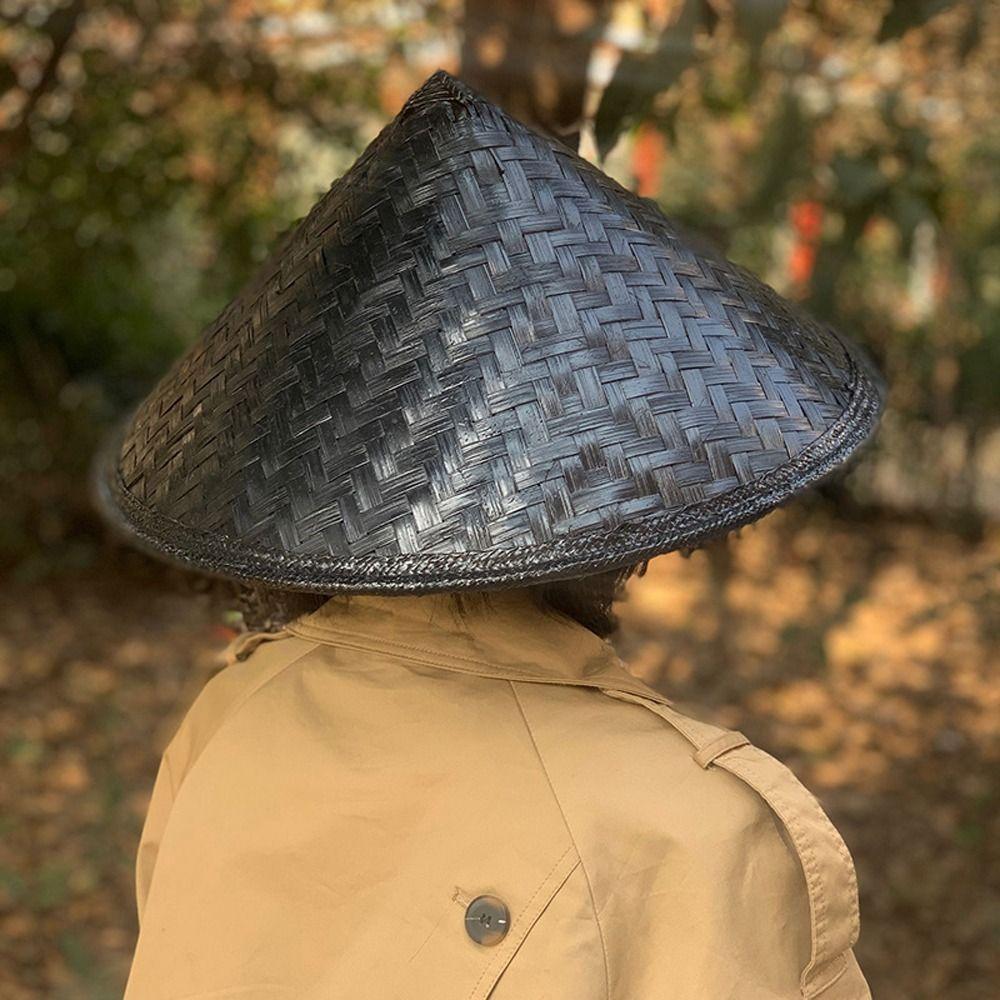 Fu Hats Women Sun Hats Bamboo Rattan Hats Tourism Rain Caps Men Fisherman Hats Weave Straw Hats