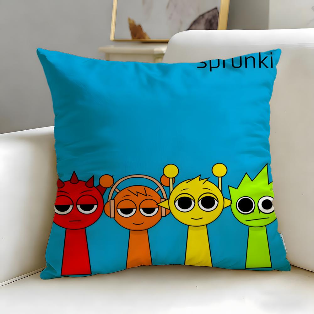 Fashion SSprunkiing Cushion Cover Stylish Washable Pillow Cover Ideal for Couch Bedroom Car Decoration