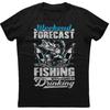 Weekend Forecast Fishing With Drinking Short Sleeve Cotton Black Tshirt Mens 100 Cotton Casual Tshirts Loose Top Size S3XL