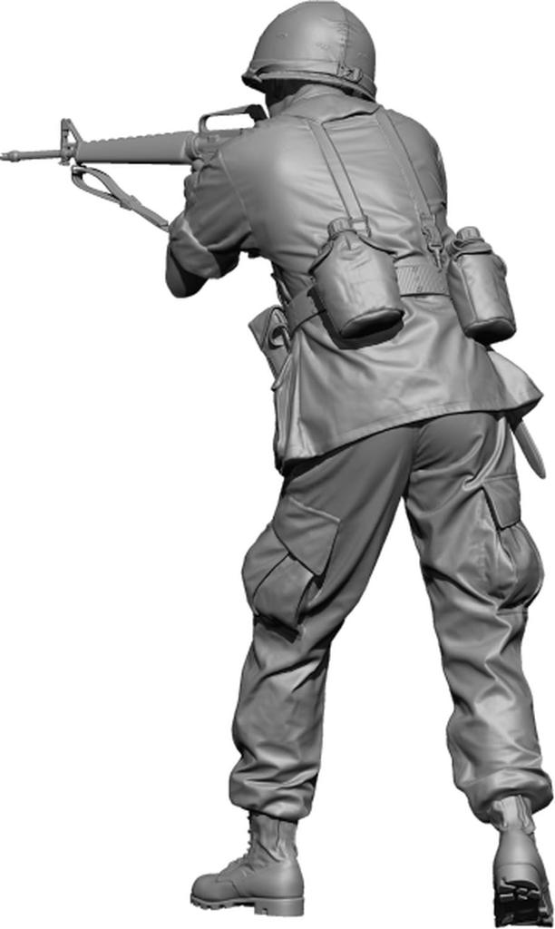 H3 Models Scale Modern American Vietnam Soldier 3D Printer Kit HS35101 1/35 "Stop!" (Human)