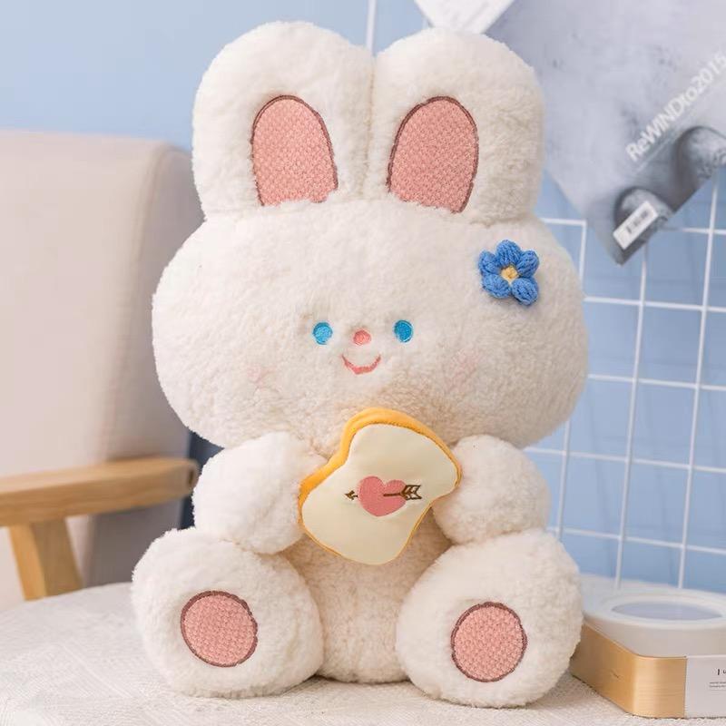 Adorable Hug Tulip Flowers Bunny Plushie Stuffed Cartoon Rabbits with Carrot Bread Strawberry Baby Appease Cuddly Doll Plush Toy St Practical Use