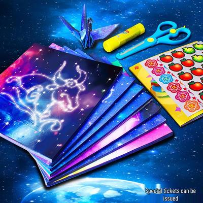 Starry Sky Origami Constellation Paper: Double-Sided Square Craft Sheets for Children's Colorful Projects