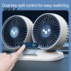 Auto Cooling Fan Car USB Powered Double Heads 360 Degree Rotatable 3 Speeds Adjustable 12V/24V Universal Large Airflow Dashboard Mount Accessories