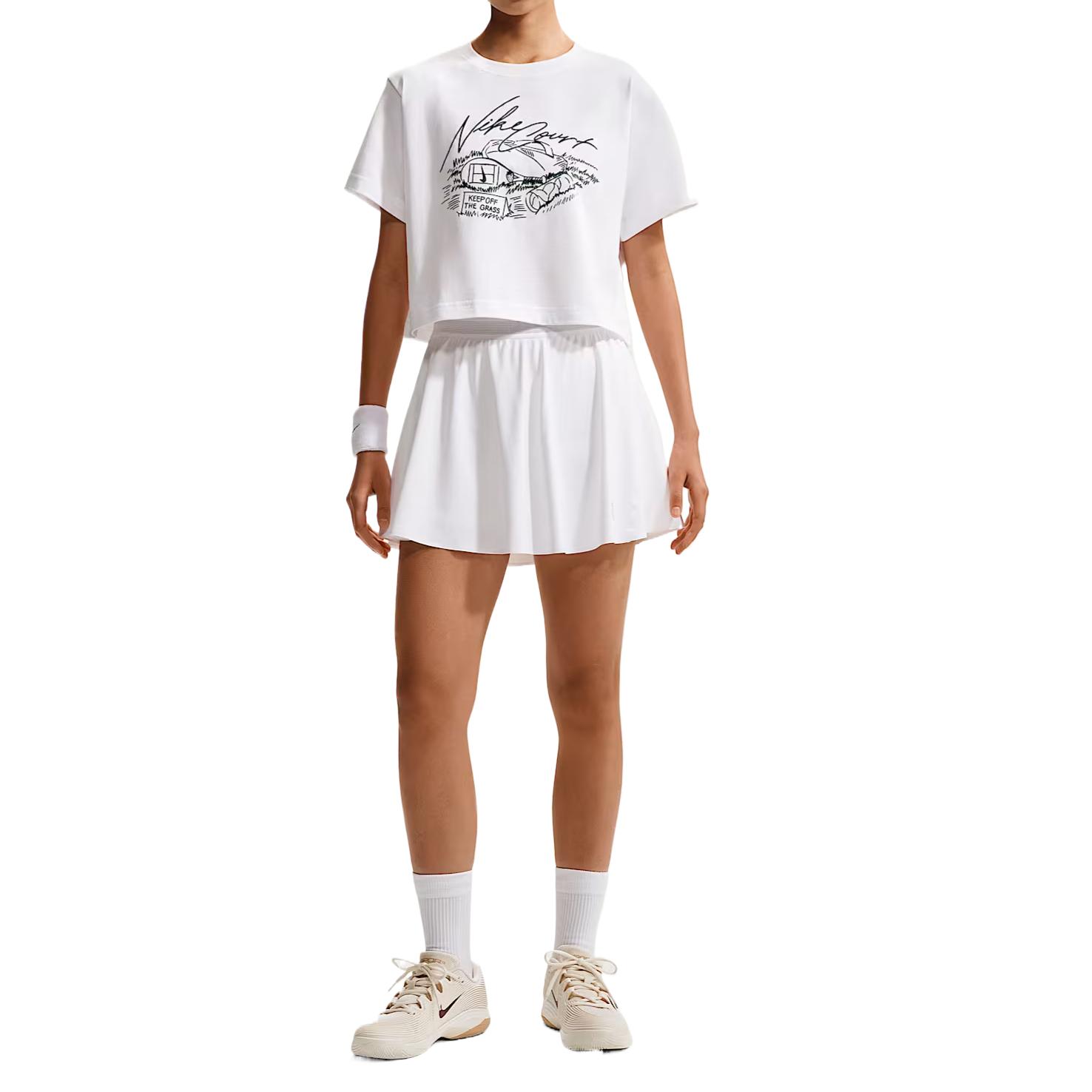 Nike Tennis Tops Women s White Crew Neck Moderate IM0311-100 L