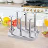 Bottle Rack Coffee Mug Water Cup Double Handles Multipurpose Drainer Stand for