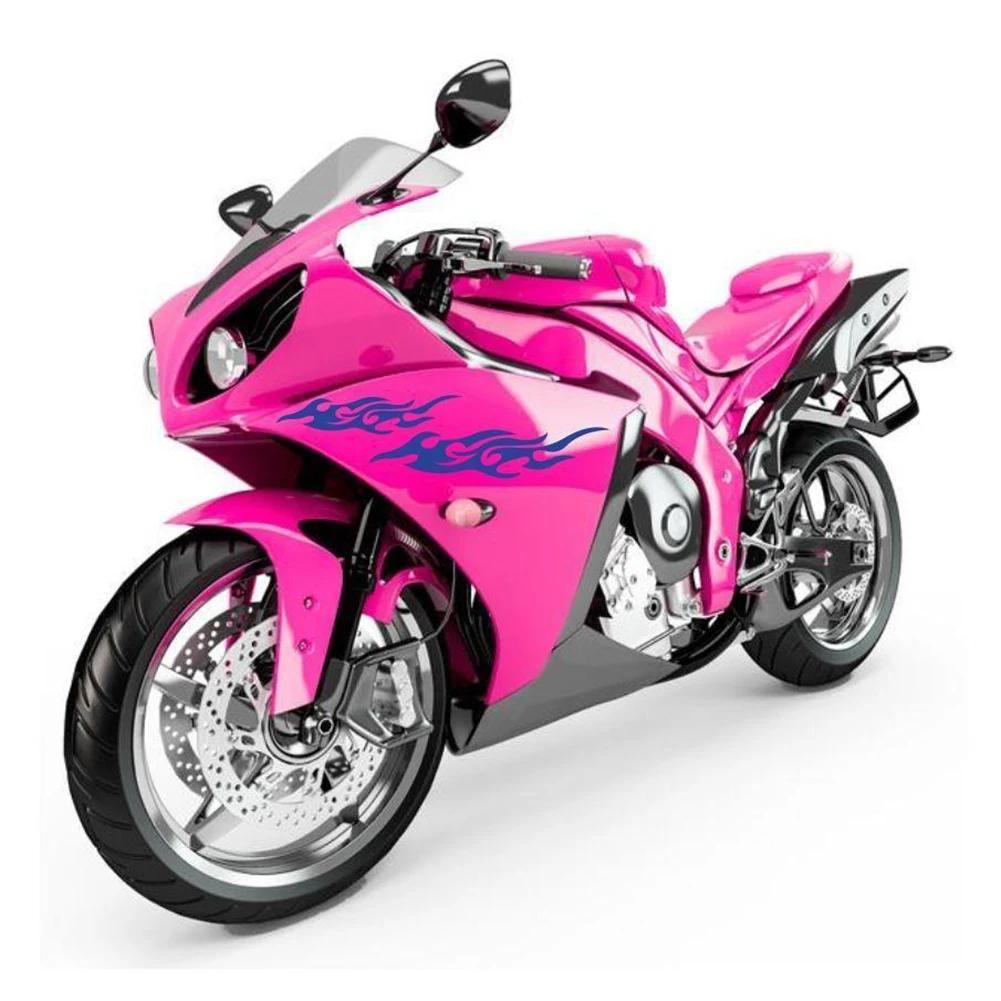2 Stück Reflektierende Flammenform Motorradaufkleber Flammenaufkleber Wasserdichter Autoaufkleber Aufkleber Motorradzubehör Universal