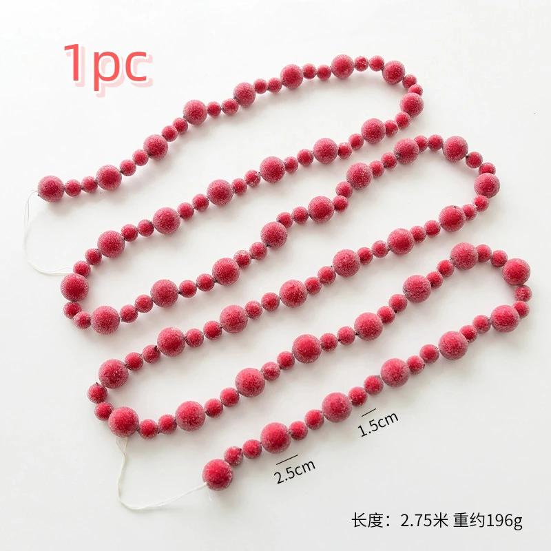 

Christmas 2.75m Lifelike Red Berry Garland-Bead Chain & Tree Hanging Balls Ornament Ideal for Xmas Party New Year Holiday Decor