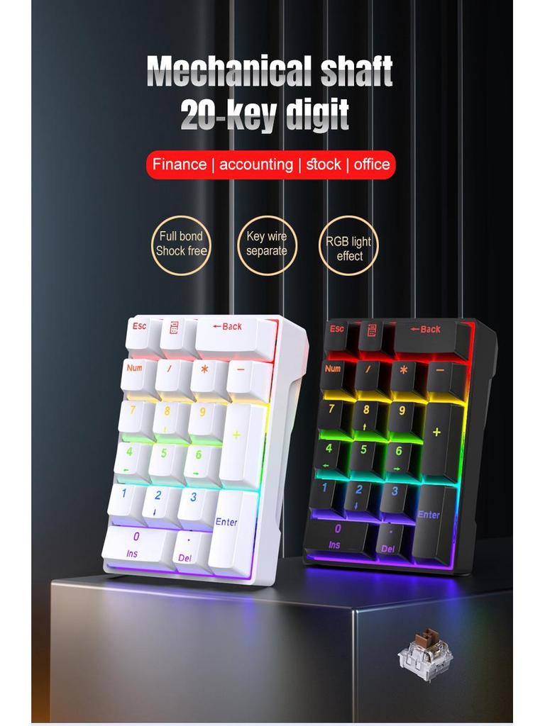 YF20 Wired 20-Key Mechanical Digital Keyboard