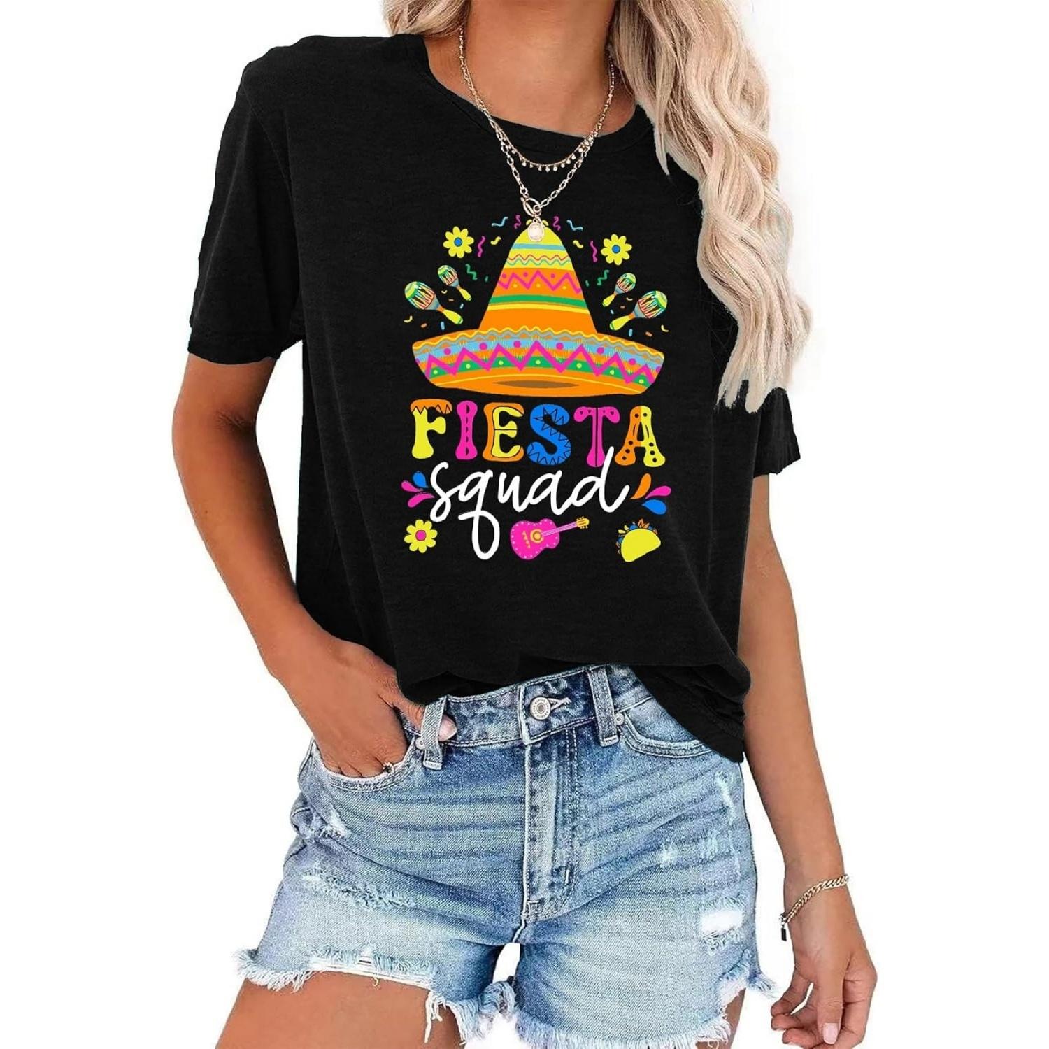 Рубашки на Пять Мая Женские Мексиканские Футболки для Вечеринки 5 Мая Мексиканская Вечеринка Топы S
