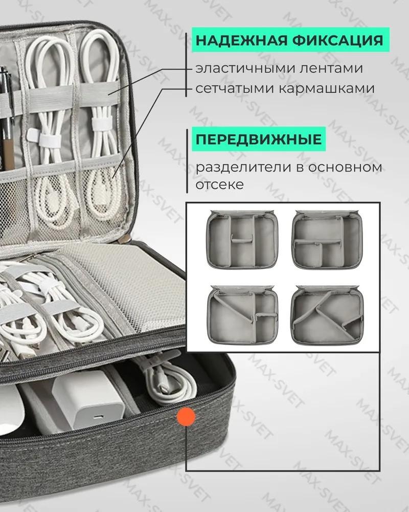 Datenkabel Aufbewahrungstasche Mobile Powerbank Ladekabel Reise Tragbar Digitale Zubehör Aufbewahrungstasche Doppellagig