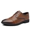 Summer Leather Shoes Men's Business Dress Leather Shoes Low-top Hollow Leather Shoes Men's Lace-up Breathable Men's Shoes