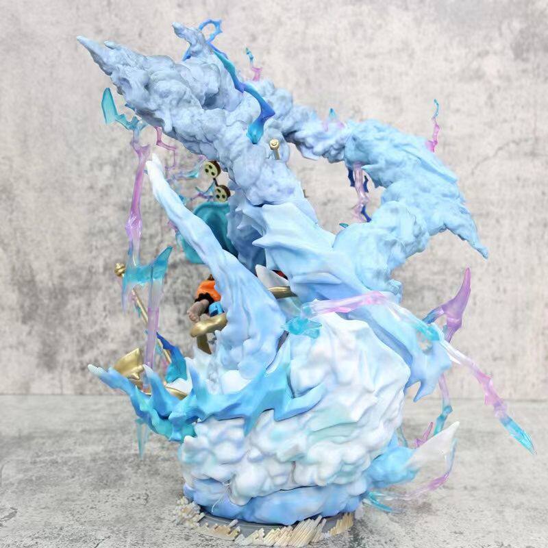 Ls Thunder God Aini Road Pirate King Figurine Model Luffy Gk Ornament