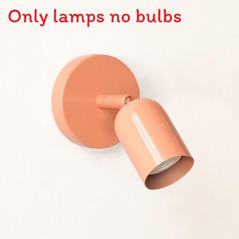 Современный минималистичный железный настенный светильник для декора спальни и гостиной PinkSingleHead