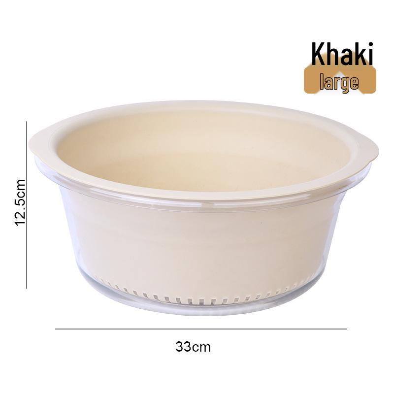 Double-Layer Large Capacity Kitchen Colander & Washing Basin