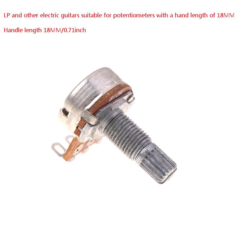 A500K B500K A250K B250K A50K B50K A25K B25K Potentiometer Splined Small Pot Electric Guitar Bass Effect Amp Tone Volume18Mm Shaft Parts