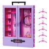 Barbie Hjl65 Doll Wardrobe Ultimate Closet Portable Purple/Pink