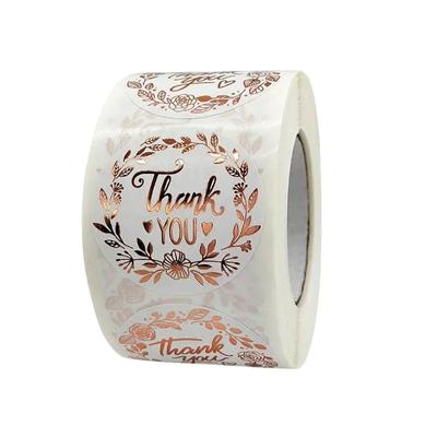 500 PCs Thank You Stickers, Monogrammed Floral Pattern Label Stickers, Thanksgiving Gift Stickers, Sticker Labels