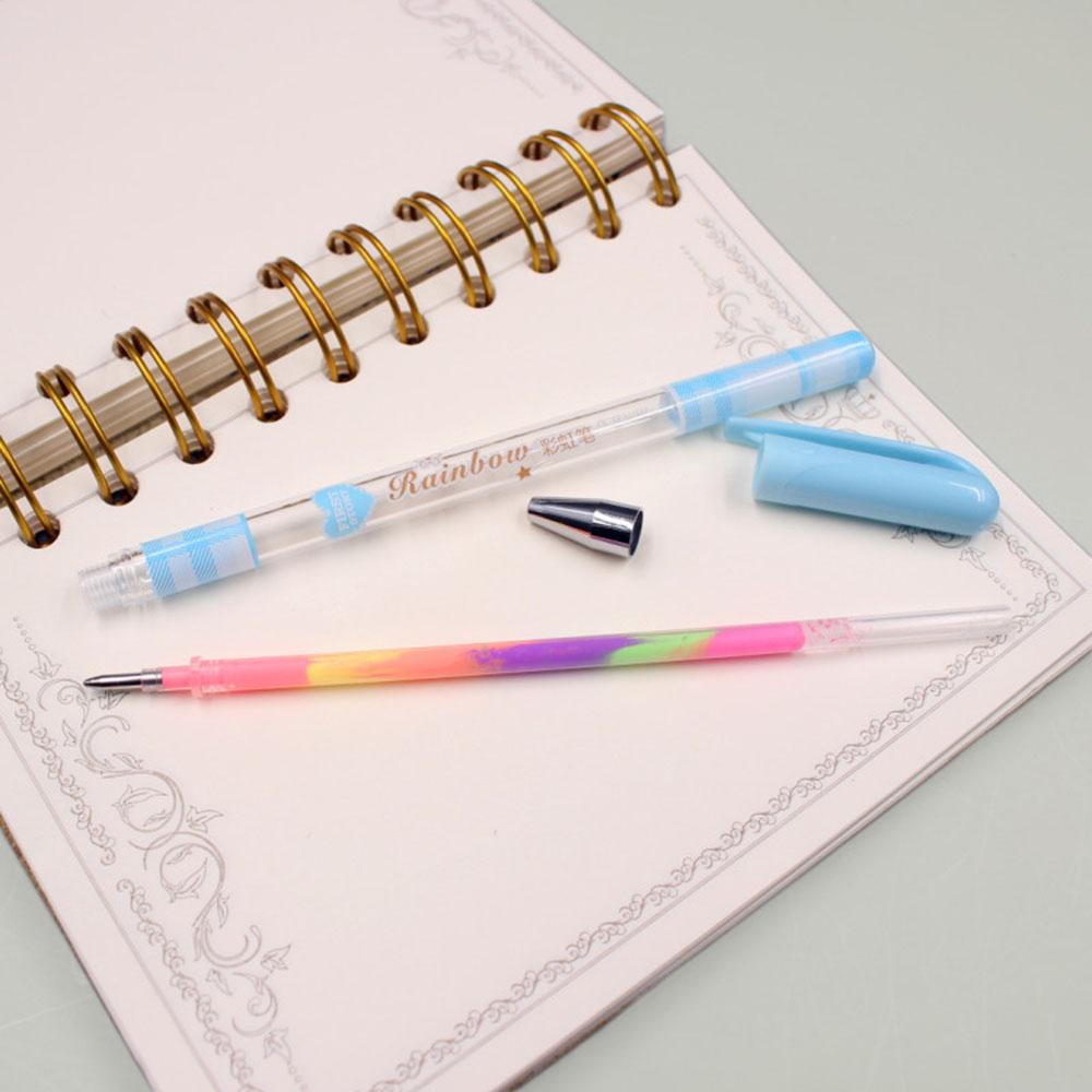 6PCs 6 In 1 Drawing Highlighter Colorful Ink Marker Gouache Color Pens Gel Pen Rainbow Color