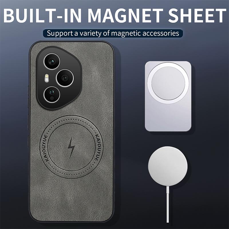 Honor 400 Phone Case with Napa Pattern, Lightning Magnetic X5C Plus, Skin-Feel