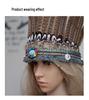 Feather Headwear for African Drum Performances, Tribal Hair Accessories, and Photography Fashion Show Props