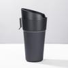 Leather Wrapping Car Trash Can Multifunctional Vehicle Dustbin Waste Bin Cup Holder  Auto Parts