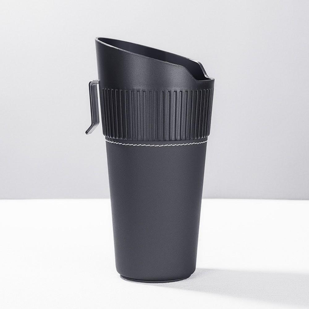 Leather Wrapping Car Trash Can Multifunctional Vehicle Dustbin Waste Bin Cup Holder Auto Parts