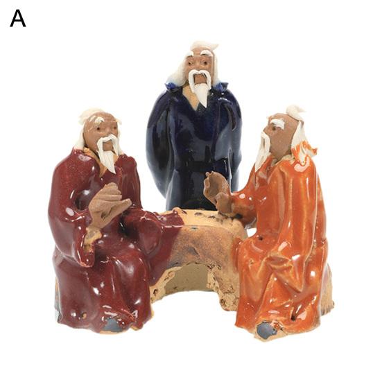 Classic Fish Tank Ornament Handmade Pollution-free Realistic Traditional Chinese Old Man Miniature Aquarium Accessories