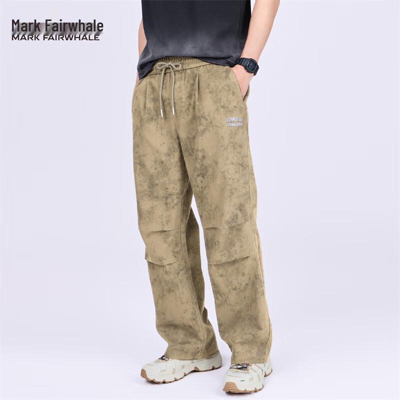 Mark Fairwhale Men s Cotton Tie-Dye Loose Straight Cargo Pants M