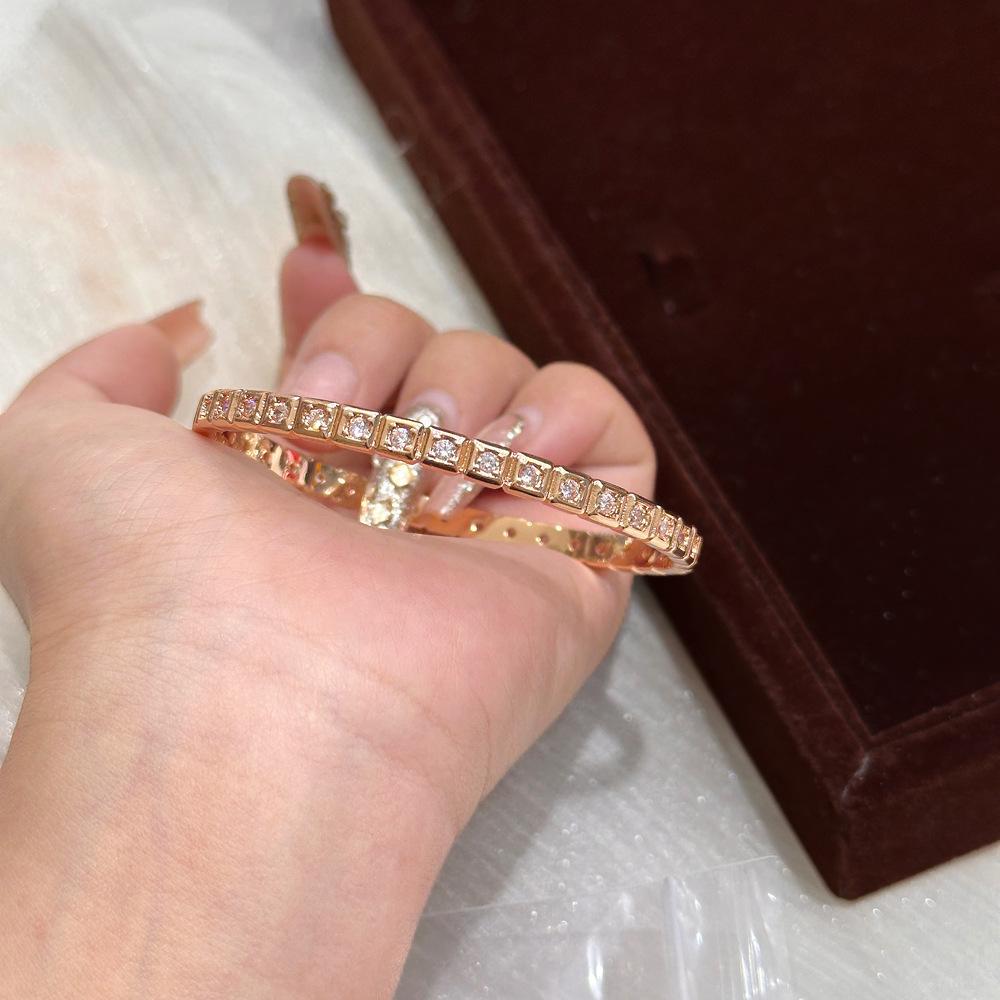 Европа и США горячая распродажа квадратные бриллианты ювелирные изделия однорядный полный бриллиантовый браслет браслет