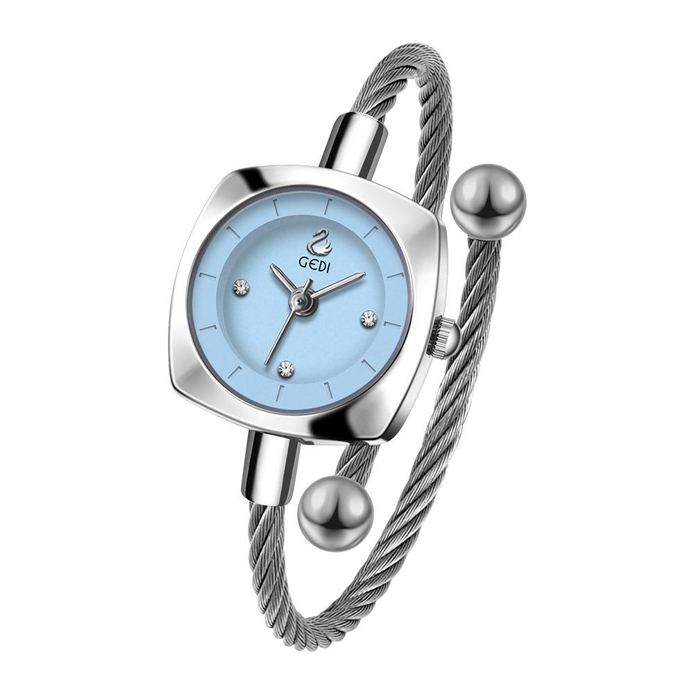 Niche Exquisite And Small Creative Metal Woven Rope Bracelet Watch Niche High-End Swan Quartz Watch