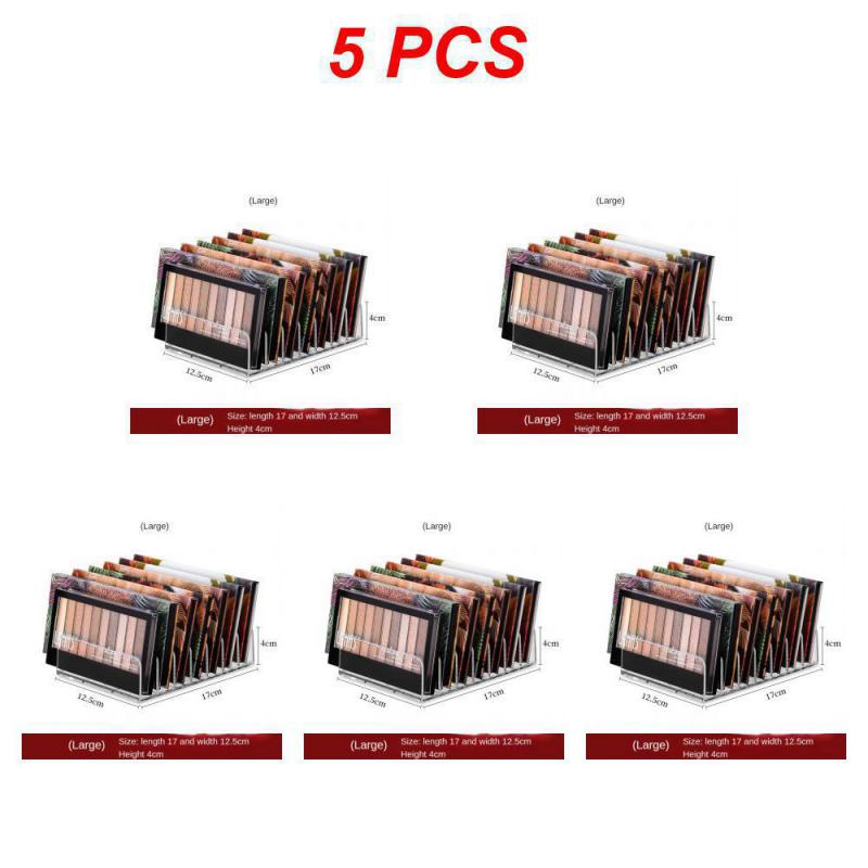 1~5PCS Acrylic Compact Eyeshadow Palette Organizer Display Tray Storage Box Cosmetics Makeup Rack Holder Drawer Organizer 7 Grid