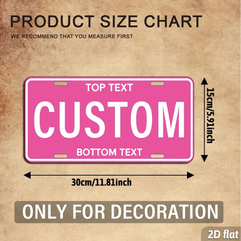 Custom Metal Tin Sign Heart Text Design for Home Garage Wall Decor