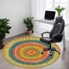 1pc Mandala Artwork Carpet, Round Non Slip Durable Large Size Office Carpet, Suitable for Office