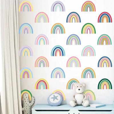 DIY Rainbow Cartoon Dreamy Wall Stickers for Kids Room Decoration Nursery Kindergarten Bedroom Wardrobe Decor Decals