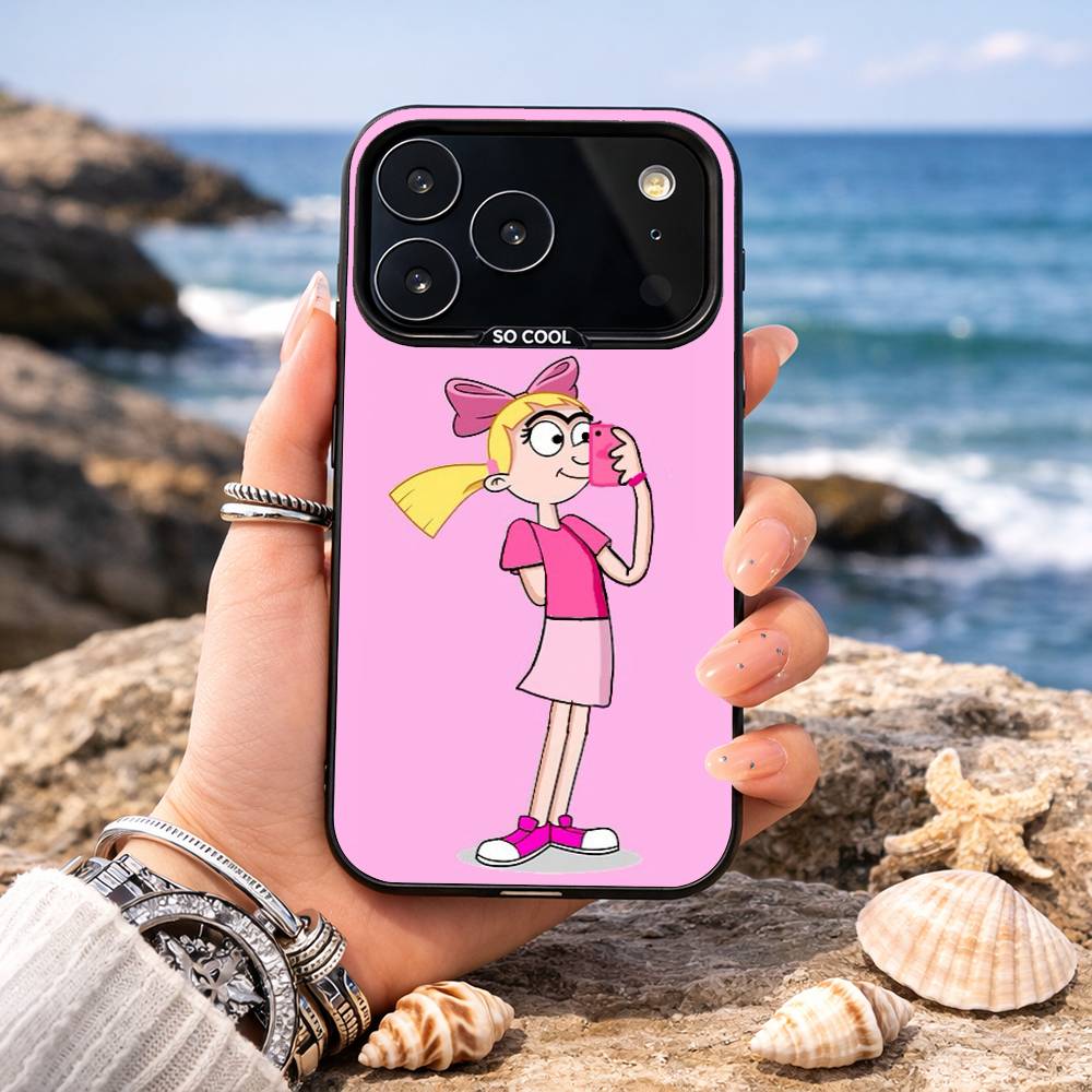 1PC H-Hey A-Arnolds Phone Case For iPhone17,16,15,14,13,12,11,Pro,MAX Gray Matte Silicone Black Cover