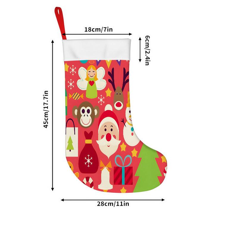Christmas Decoration Fireplace Hanging stockingChristmas Stockings 1pc 45.72 Cm, Christmas Festive Tree Snowfl