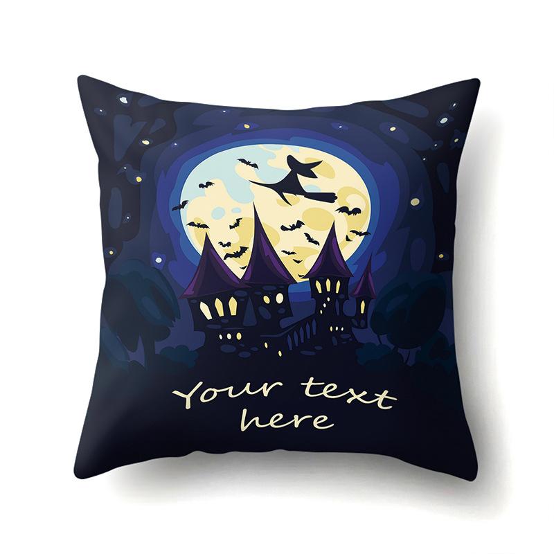 Halloween Pillowcase Car Waist Pillow Pumpkin Sofa Cushion Cover Office Home Living Room Pillowcase