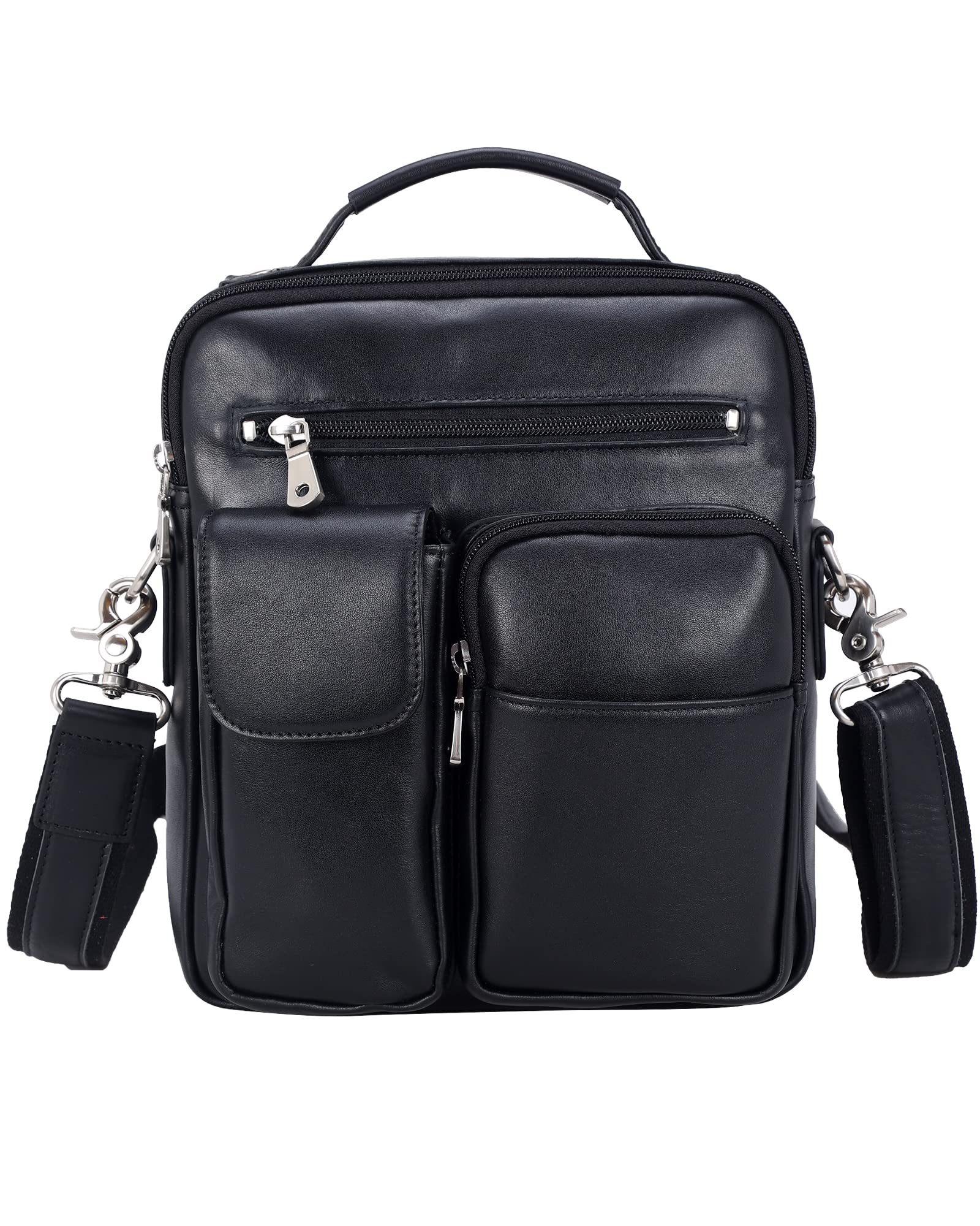 

Masa Kawa Men s Genuine Leather Shoulder Bag, Vertical Crossbody Messenger Bag, Cowhide Leather, iPad Compatible, Lightweight, Waterproof, Casual,