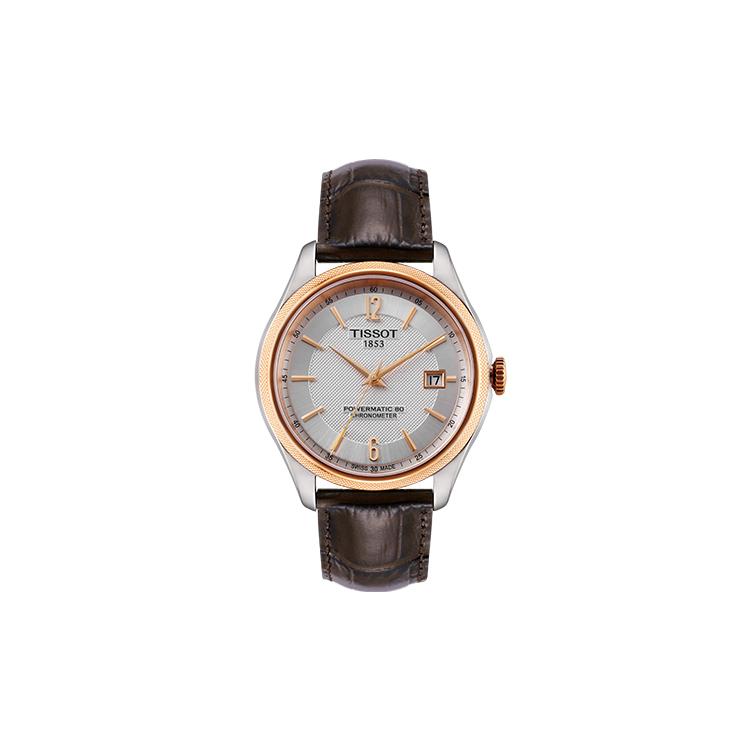 

TISSOT Halo Collection Automatic Mechanical Movement Men s Watches Watch 41mm White Dial Stainless Steel Case T108.408.26.037.00 Brown Strap