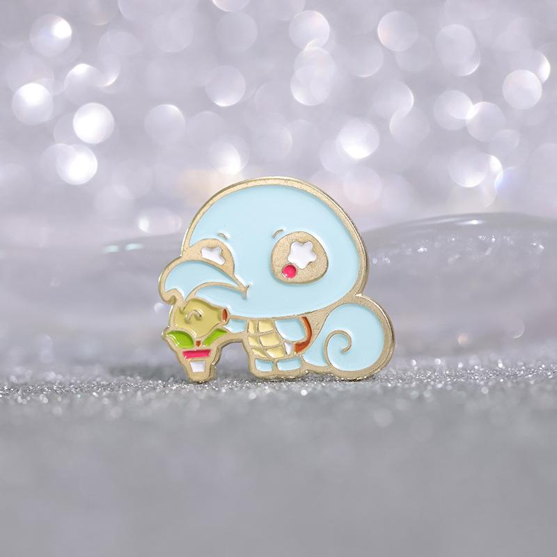 Inspired Unique Anime Animal Brooch With Eyecatching Letter Elements In Finish Glossy