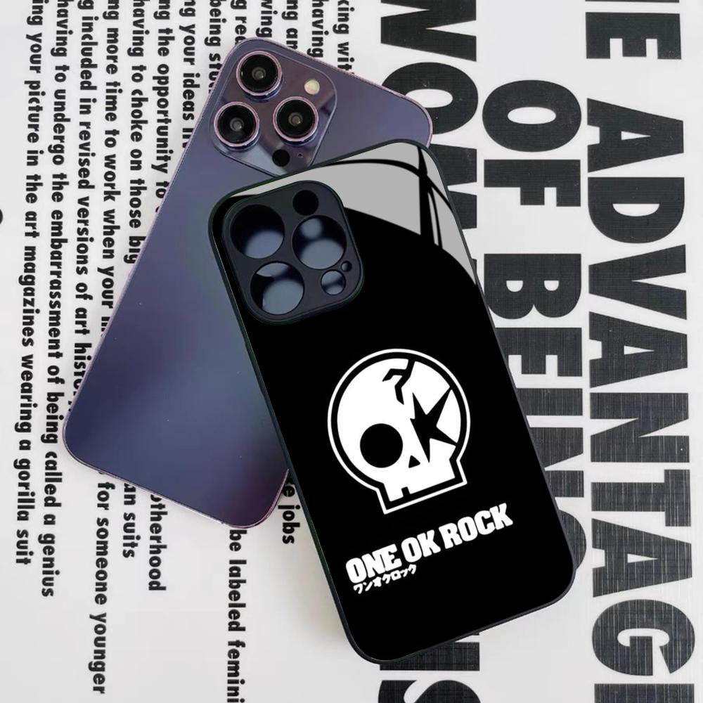 Japan Band ONE OK ROCK Phone Case for Iphone 17 16 15 14 12 11 13 Pro Max Mini X Air Puls Black Glass Cover