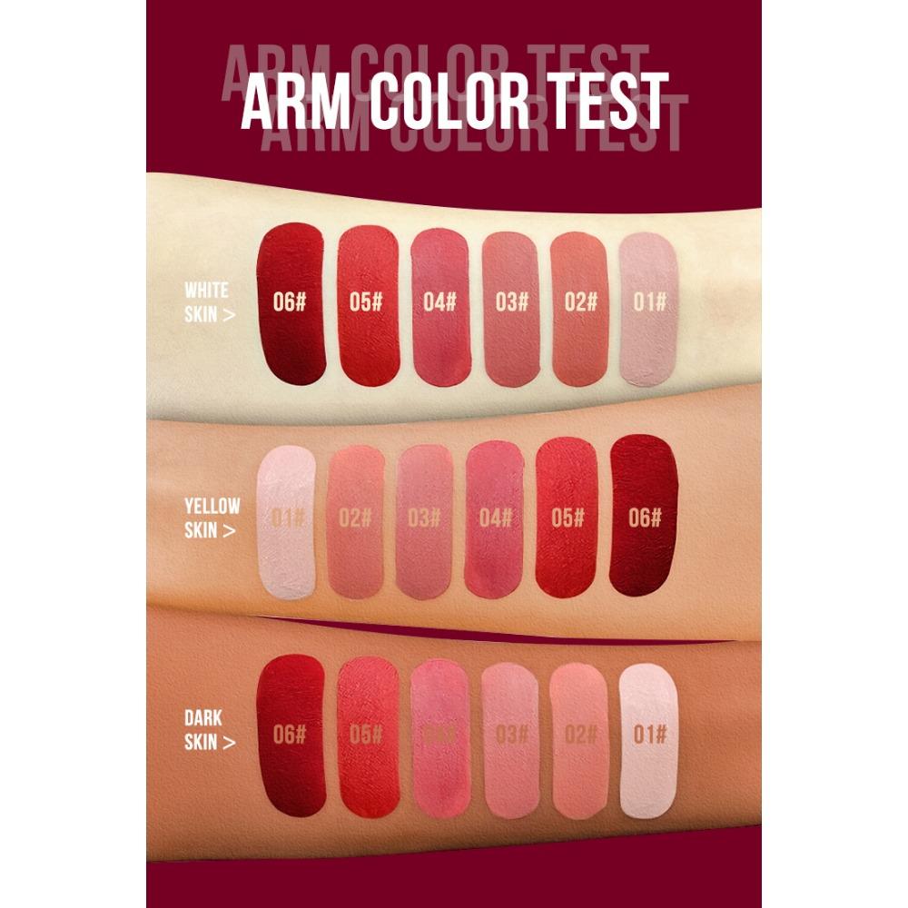 MLSMILE Non-stick Cup Lip Glaze Fog Surface Liquid Matte Lipstick Red Long -lasting Color Lip Lip Gloss