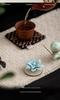 Xichun Handcrafted Ceramic Flower Spinner Incense Burner - Cultural Ornament for Desktop & Tea Table Decor