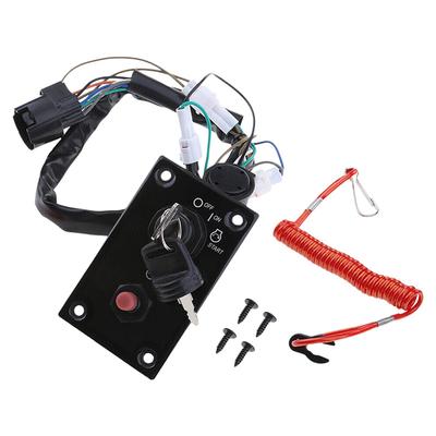 For Suzuki Outboard Engine Single Ignition Key Switch Panel Assembly 37100-96J24
