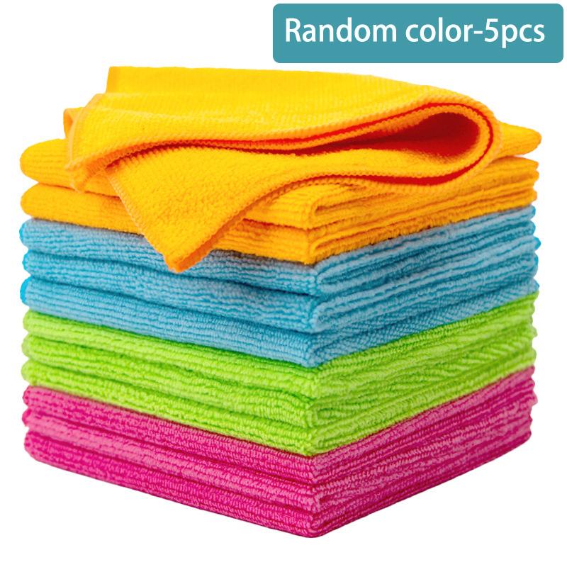 10 шт. Салфетки из микрофибры для уборки, Абсорбирующие безворсовые чистящие тряпки Полотенца из микрофибры для автомеханика, гаража, домашнего хозяйства 10pcs