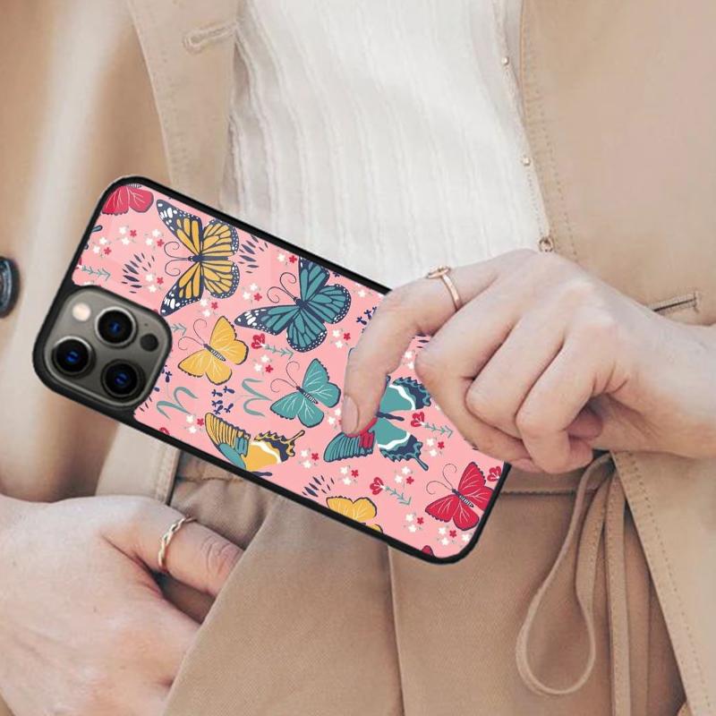 

Butterfly Pattern Cute Magnetic Phone Case For APPLE iPhone 17 Air 16 14 13 12 Pro Max 15 Plus Wireless Charge MagSafe Cover iPhone 14