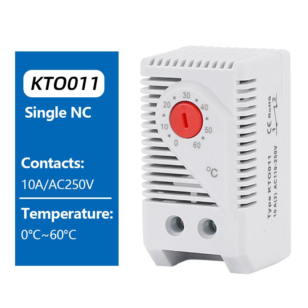KTO011 KTS011 ZRO011 Мини-компактный биметаллический термостат на DIN-рейку Механический регулятор температуры Нормально разомкнутый Нормально замкнутый KTO011 heating